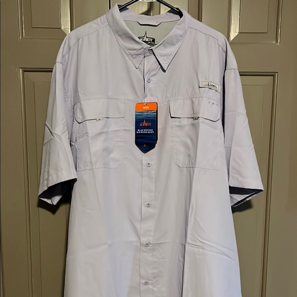 Habit lightweight short sleeve lavender river shirt. 3XL  NWT